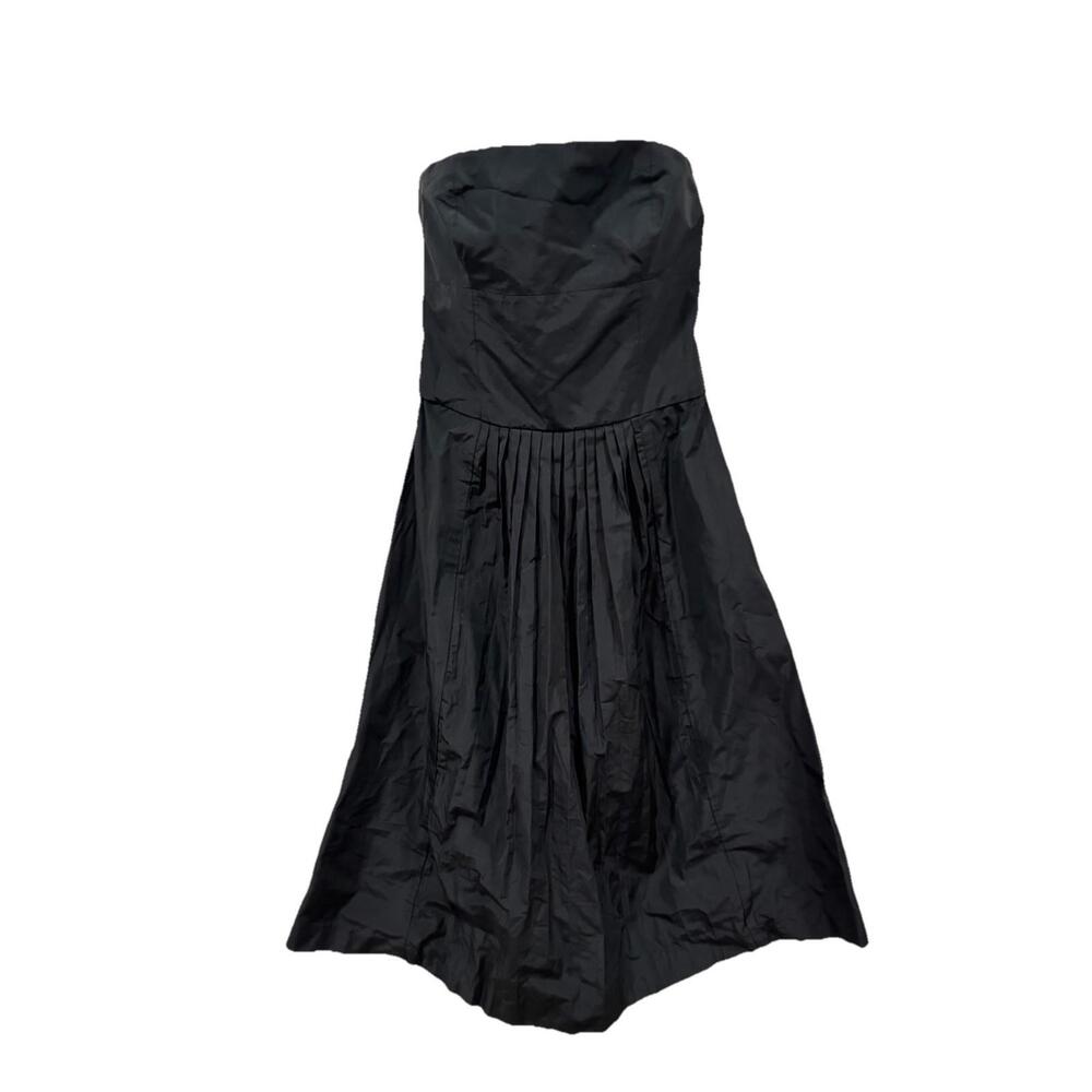 Womens NWT Theory strapless black 0 MSRP. $330 Honey Flare Dress Pleated